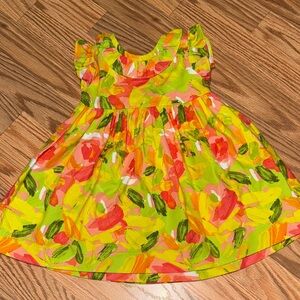 NEW mayoral multicolor floral kids baby girl dress back button size 18m